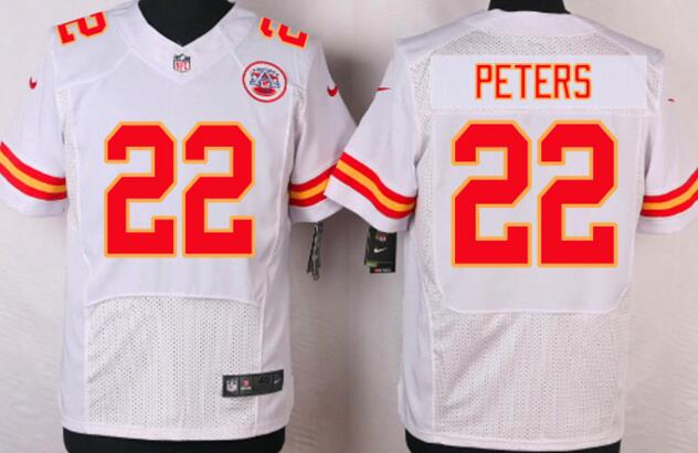 Nike Kansas City Chiefs 22 Marcus Peters white elite Jerseys