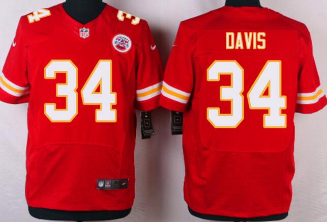 Nike Kansas City Chiefs 34 Knile Davis Elite Red NFL football men Jerseys