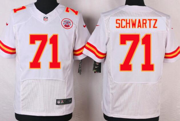 Nike Kansas City Chiefs 71 Mitchell Schwartz men elite white NFL football Jerseys