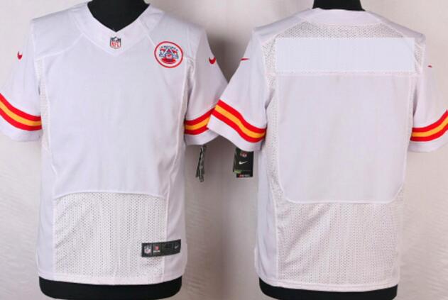 Nike Kansas City Chiefs blank Elite white men NFL football Jerseys
