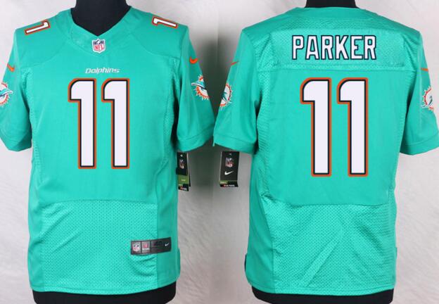 Nike Miami Dolphins 11 M DeVante Parker Elite men green NFL football Jerseys