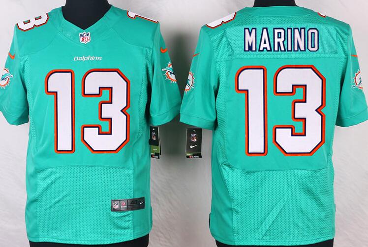 Nike Miami Dolphins 13 Dan Marino Green Elite Jerseys