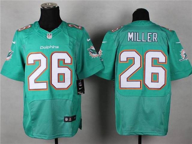 Nike Miami Dolphins 26 Lamar Miller Elite Green light NFL Jerseys