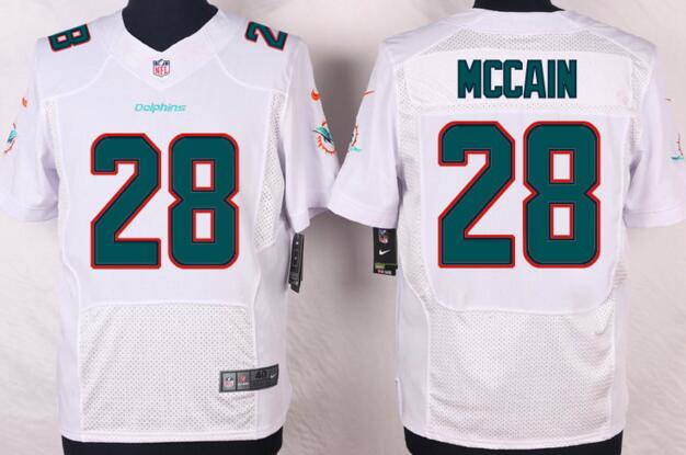 Nike Miami Dolphins 28 Bobby McCain Elite white NFL football men Jerseys