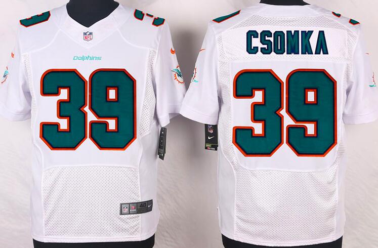 Nike Miami Dolphins 39 Larry Csonka Elite white NFL Jerseys