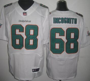 Nike Miami Dolphins 68 INCOGNITO elite white nfl jersey