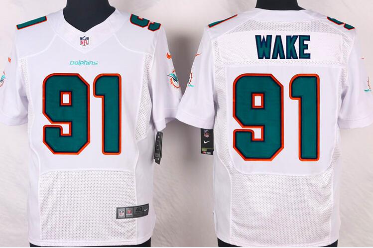 Nike Miami Dolphins 91 cameron wake elite white nfl jerseys