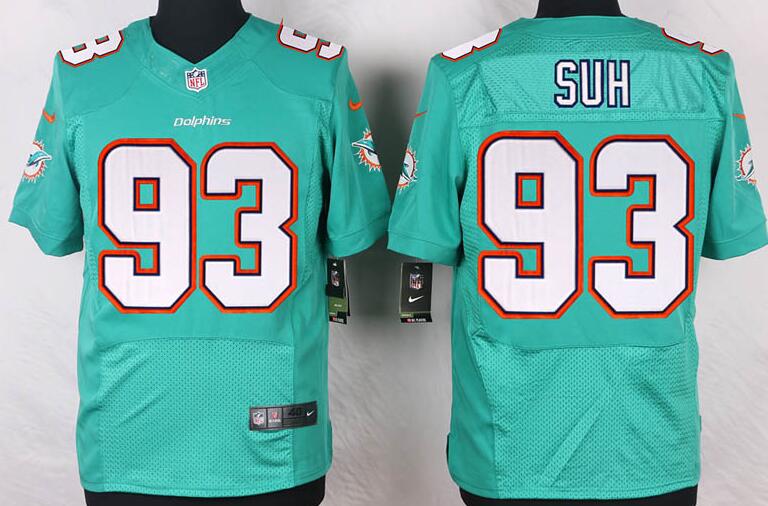 Nike Miami Dolphins 93 Ndamukong Suh green White NFL Jerseys