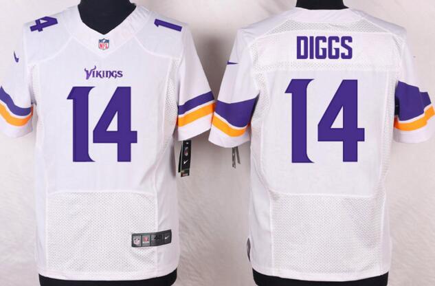 Nike Minnesota Vikings 14 Stefon Diggs men white Elite nfl Jerseys