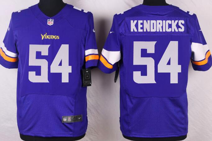 Custom Nike Minnesota Vikings 54 Eric Kendricks elite Purple NFL Jerseys