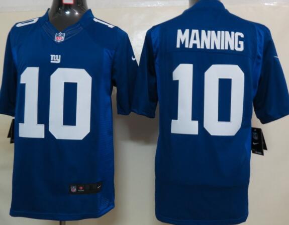 Nike NEW York Giants 10 Manning Blue Limited Jersey