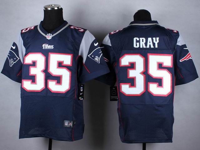 Nike New England 35 Jonas Gray Elite blue nfl Jersey