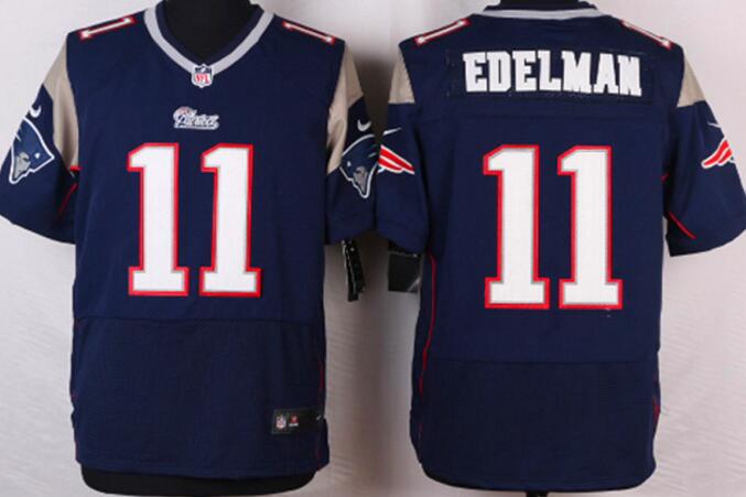 Nike New England Patriots 11 Julian Edelman Elite Blue NFL Jerseys