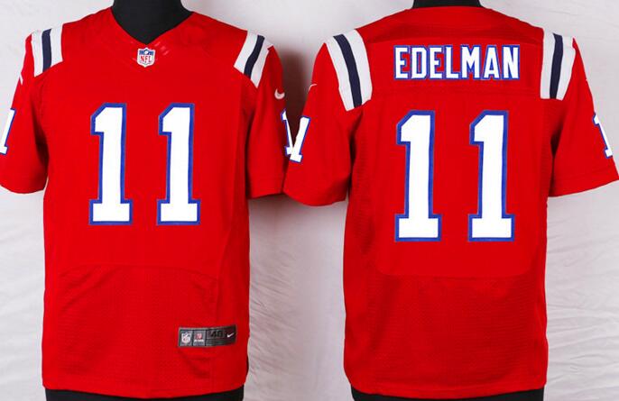 Nike New England Patriots 11 Julian Edelman Elite Red NFL Jerseys