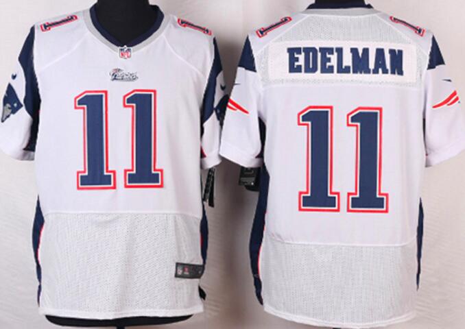 Nike New England Patriots 11 Julian Edelman Elite white NFL Jerseys