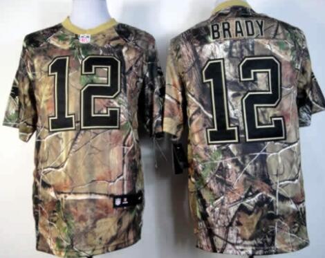 Nike New England Patriots 12 Tom Brady Elite NFL Camo Jerseys