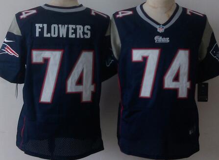 Nike New England Patriots 74 Trey Flowers elite blue jerseys