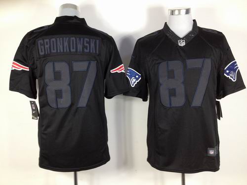 Nike New England Patriots 87 Rob Gronkowski Impact Limited Black NFL Jerseys