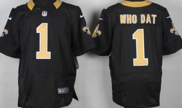 Nike New Orleans Saints 1 Who Dat white men black NFL football jerseys