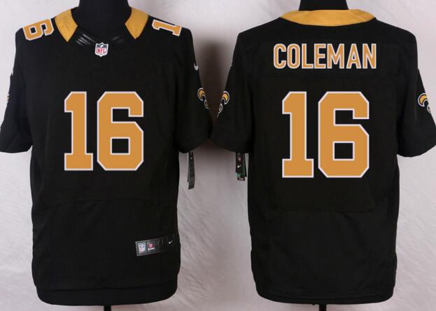 Nike New Orleans Saints 16 Brandon Coleman men Elite Black NFL Jerseys