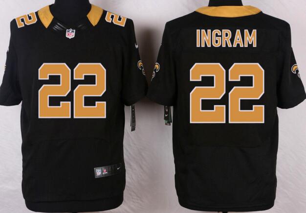 Nike New Orleans Saints 22 Mark Ingram black men elite nfl jersey