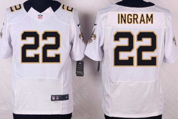 Nike New Orleans Saints 22 Mark Ingram white elite nfl jersey