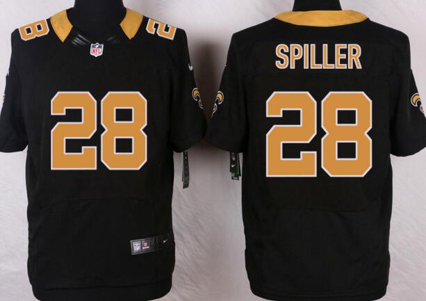 Nike New Orleans Saints 28 CJ Spiller men Elite black  NFL football Jerseys