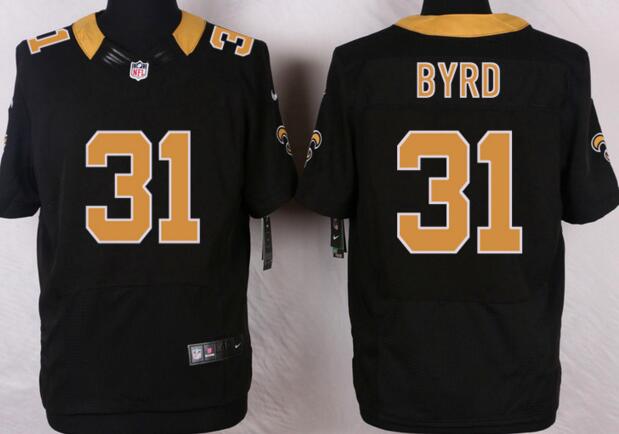 Nike New Orleans Saints 31 Jairus Byrd men black elite nfl jersey