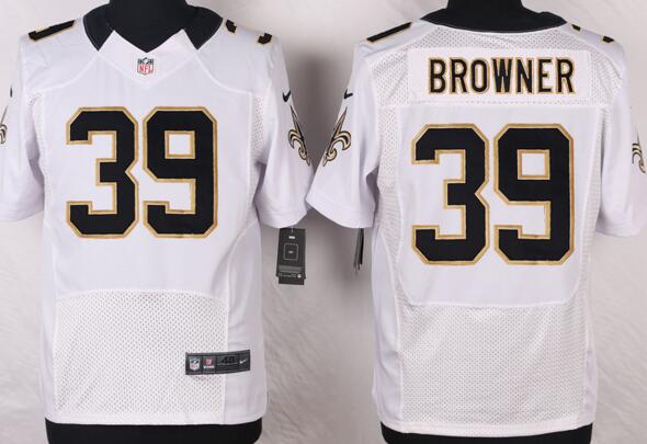 Nike New Orleans Saints 39 BROWNER white men elite nfl football jersey