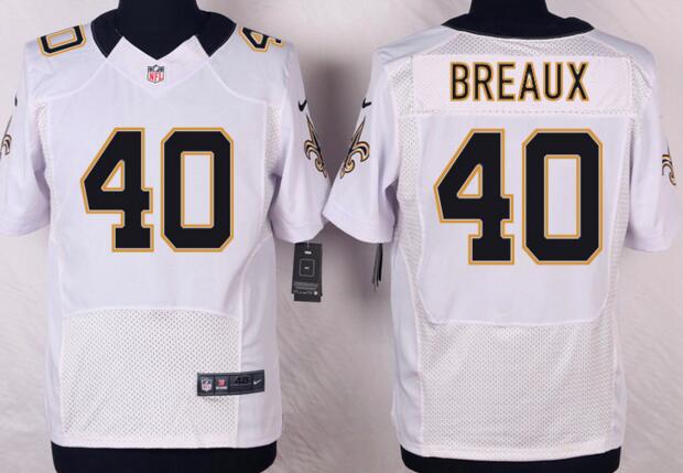 Nike New Orleans Saints 40 Delvin Breaux Elite men white NFL football Jerseys