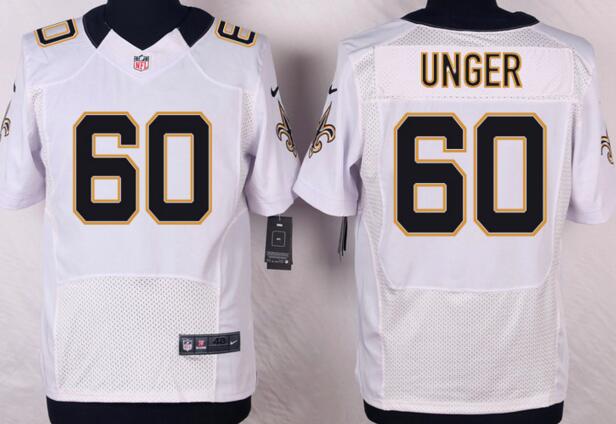 Nike New Orleans Saints 60 Max Unger white Elite men NFL football Jerseys