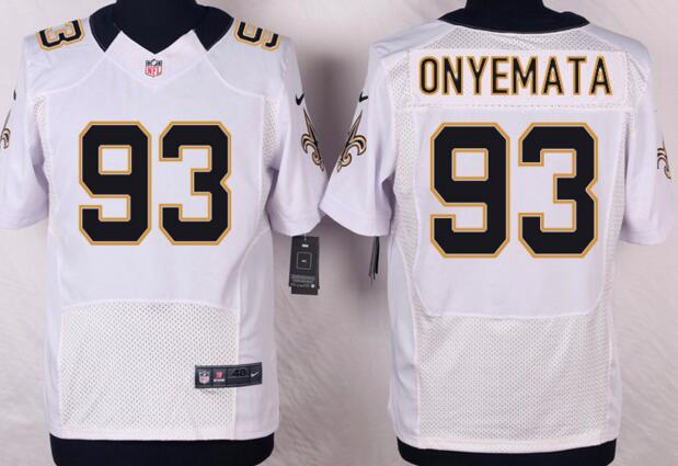 Nike New Orleans Saints 93 avid Onyemata white men elite nfl football jersey