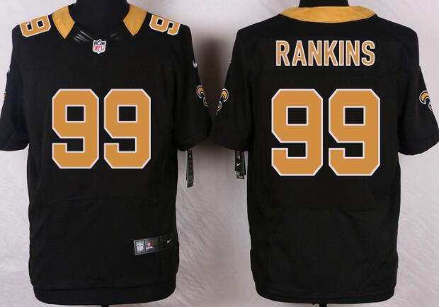 Nike New Orleans Saints 99 Sheldon Rankins black elite men nfl football jerseys