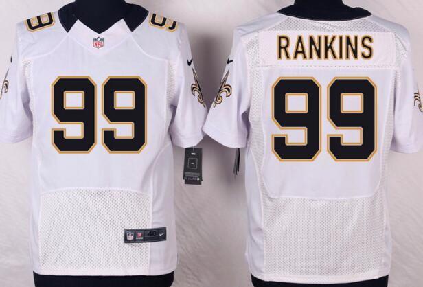 Nike New Orleans Saints 99 Sheldon Rankins white elite men nfl football jerseys