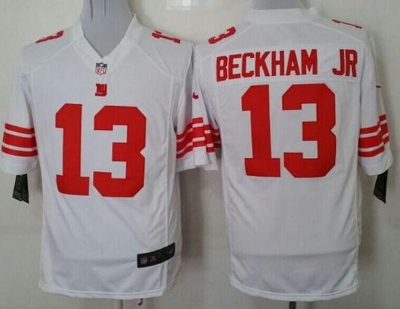 Nike New York Giants 13 Odell Beckham Jr white game nfl jerseys