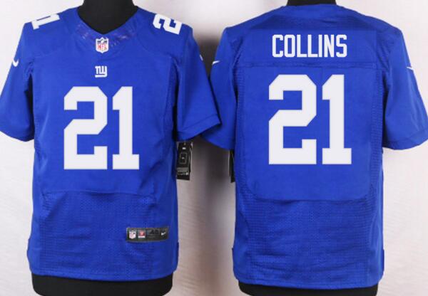 Nike New York Giants 21 Landon Collins Blue Elite NFL football Jerseys