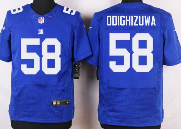 Nike New York Giants 58 Owa Odighizuwa Elite men Blue NFL football Jerseys