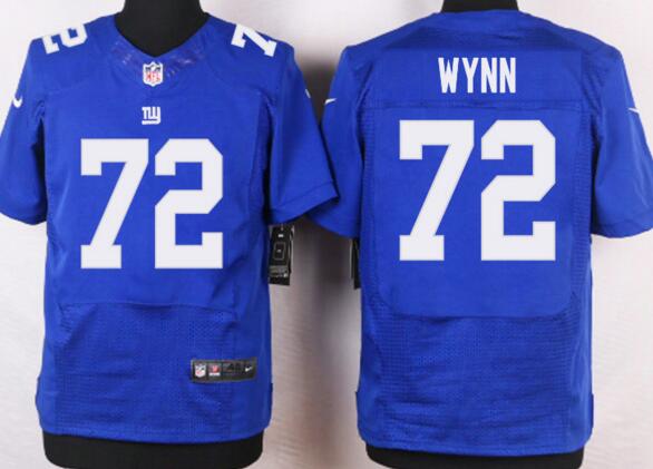 Nike New York Giants 72 Kerry Wynn Elite Blue men NFL football Jerseys