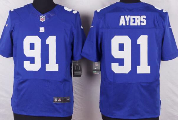 Nike New York Giants 91 AYERS blue men nfl football elite Jerseys