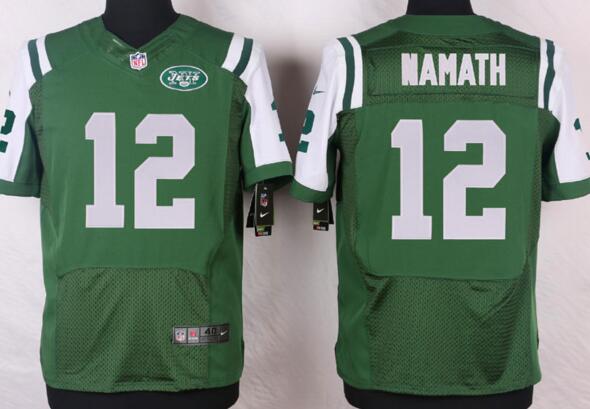 Nike New York Jets 12 NAMATH Elite green nfl football men Jerseys