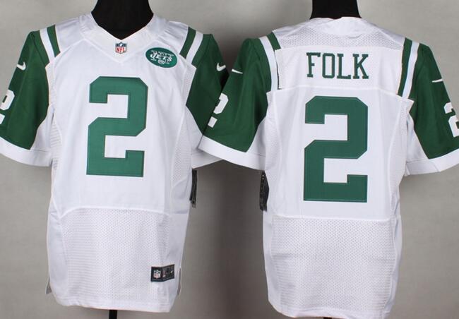 Nike New York Jets 2 Nick Folk NFL Jerseys Elite white jerseys