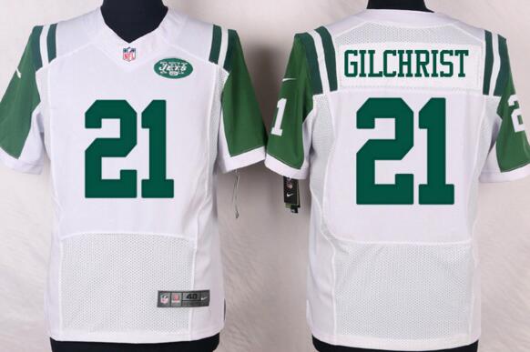 Nike New York Jets 21 Marcus Gilchrist elite white men NFL football Jerseys