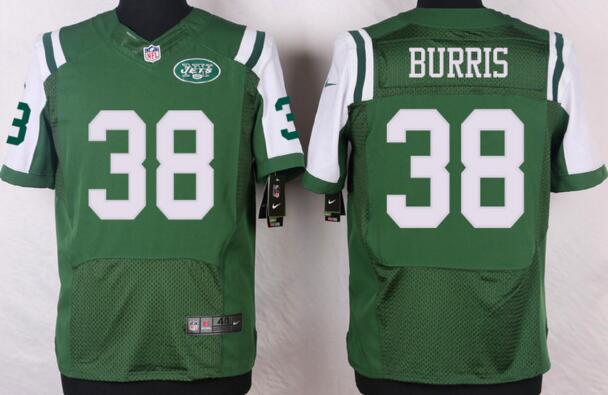 Nike New York Jets 38 Juston Burris Elite Green NFL football men Jerseys