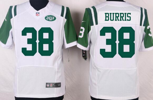 Nike New York Jets 38 Juston Burris Elite white NFL football men Jerseys