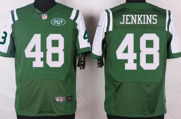 Nike New York Jets 48 Jordan Jenkins Elite men Green NFL football Jerseys