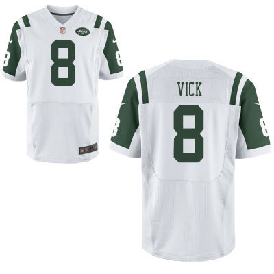 Nike New York Jets 8 VICK Elite White NFL Jerseys