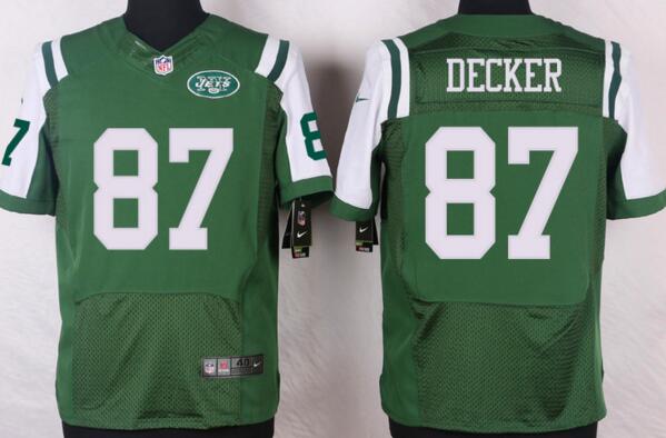 Nike New York Jets 87 Eric Decker Elite men green NFL football Jerseys