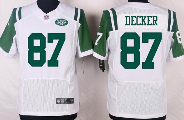 Nike New York Jets 87 Eric Decker Elite men white NFL football Jerseys