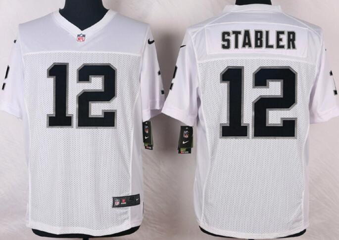 Nike Oakland Raiders 12 stabler NFL white elite Jerseys