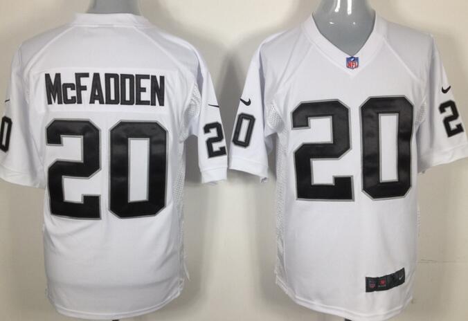 Nike Oakland Raiders 20 Darren McFadden White game NFL Jerseys